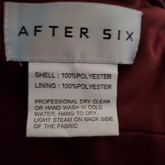 After Six 6824 Gown 6 Cabernet Red Pockets Bridesmaid Prom Event V-Neck Wedding - Picture 9 of 13